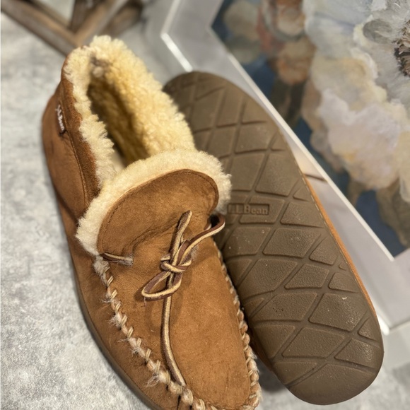 L.L. Bean Wicked Good Moccasins, Rubber Sole, Shearling Lined, Men’s Size 11 - Picture 6 of 9